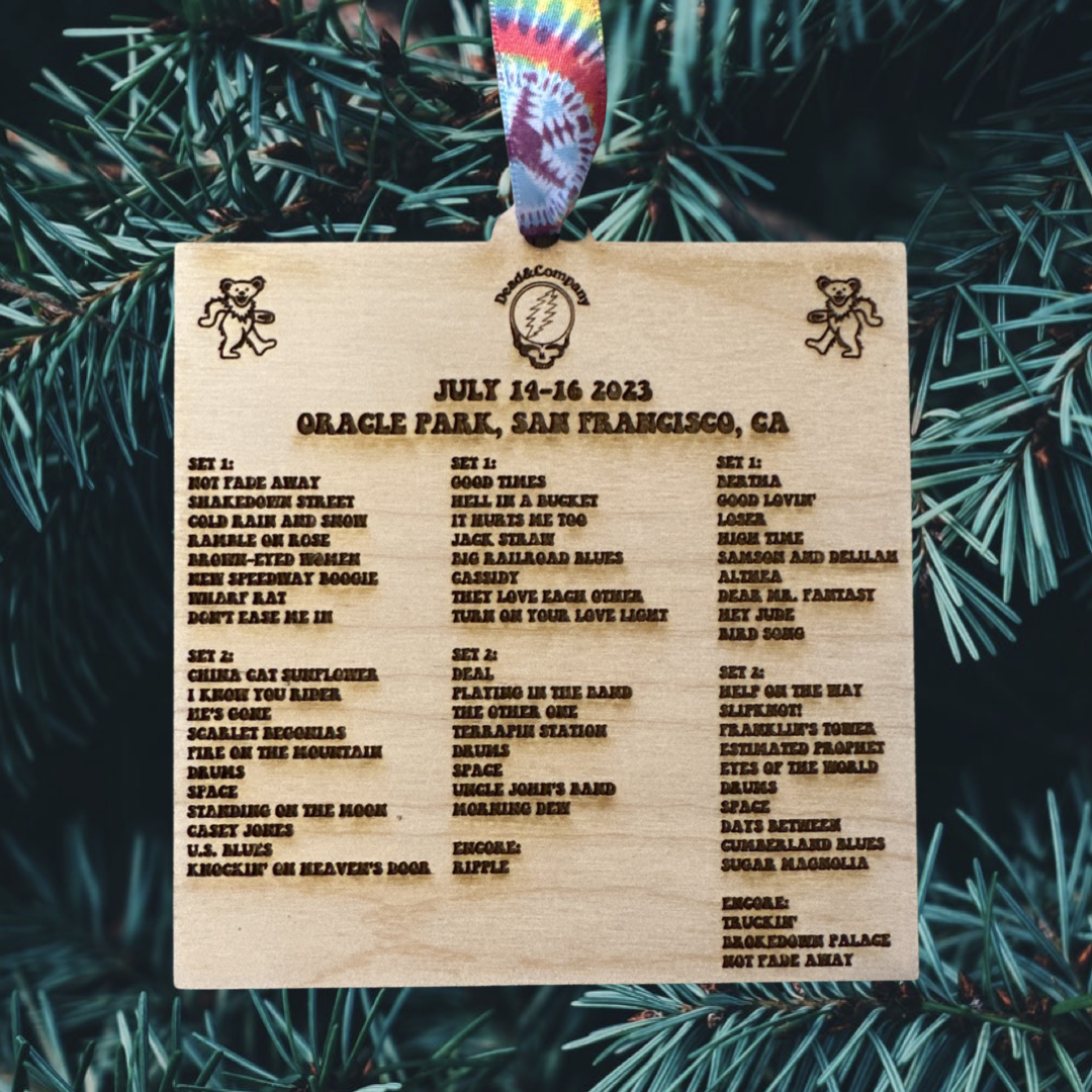 Dead & Co Final Shows 2023 setlists laser engraved Ornament