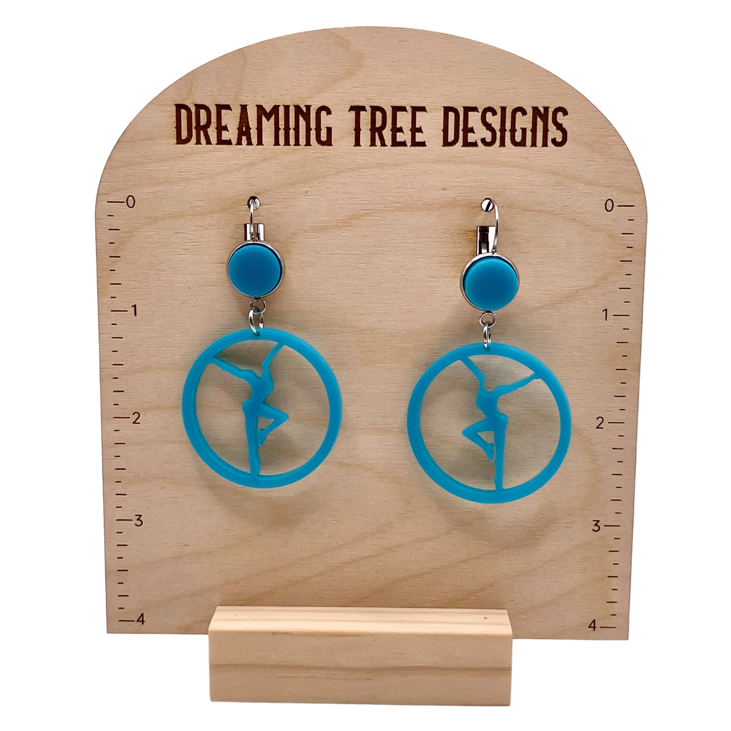 Firedancer Leverback Circle Acrylic Earrings