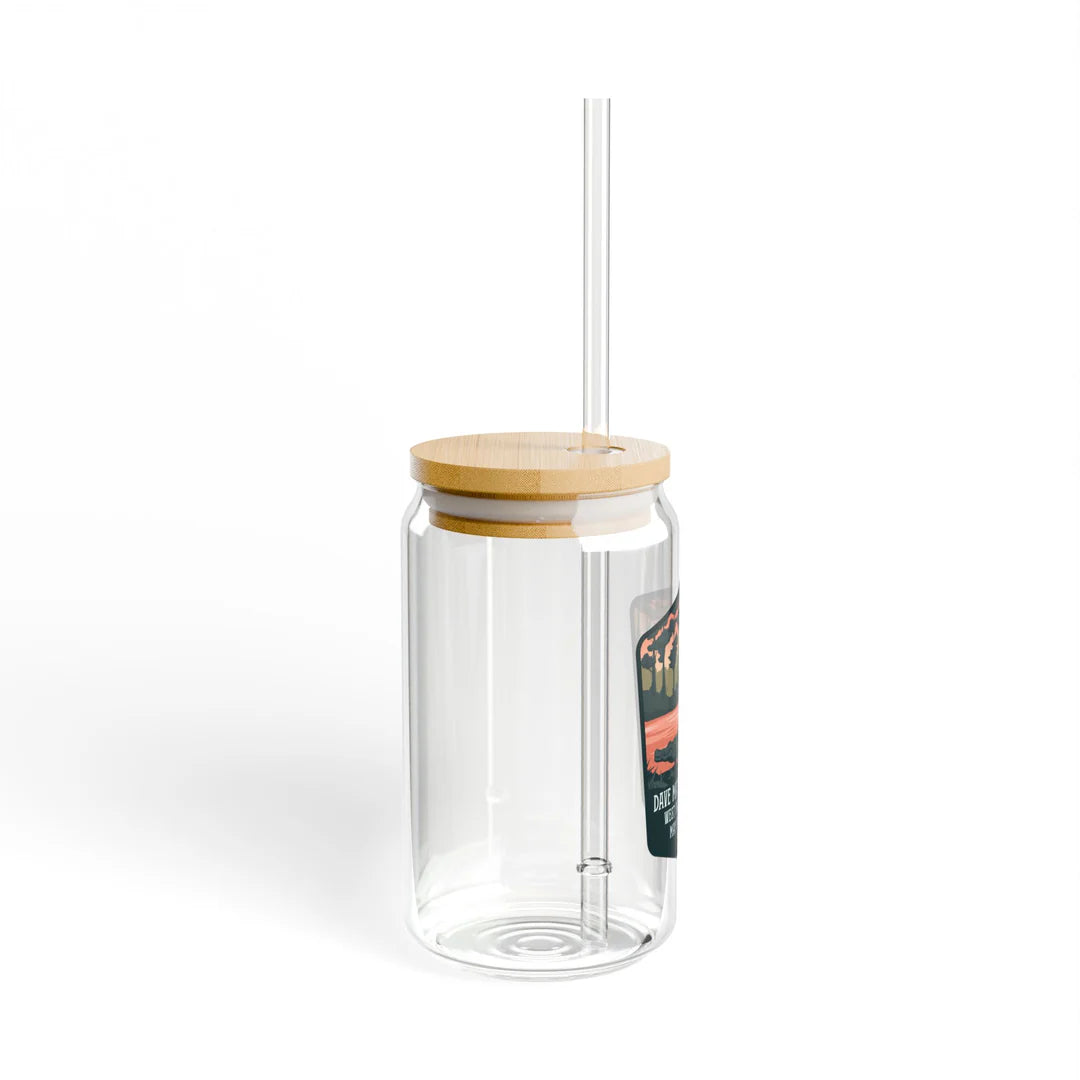 West Palm Beach 2024 Sipper Glass, 16oz with laser engraved bamboo lid