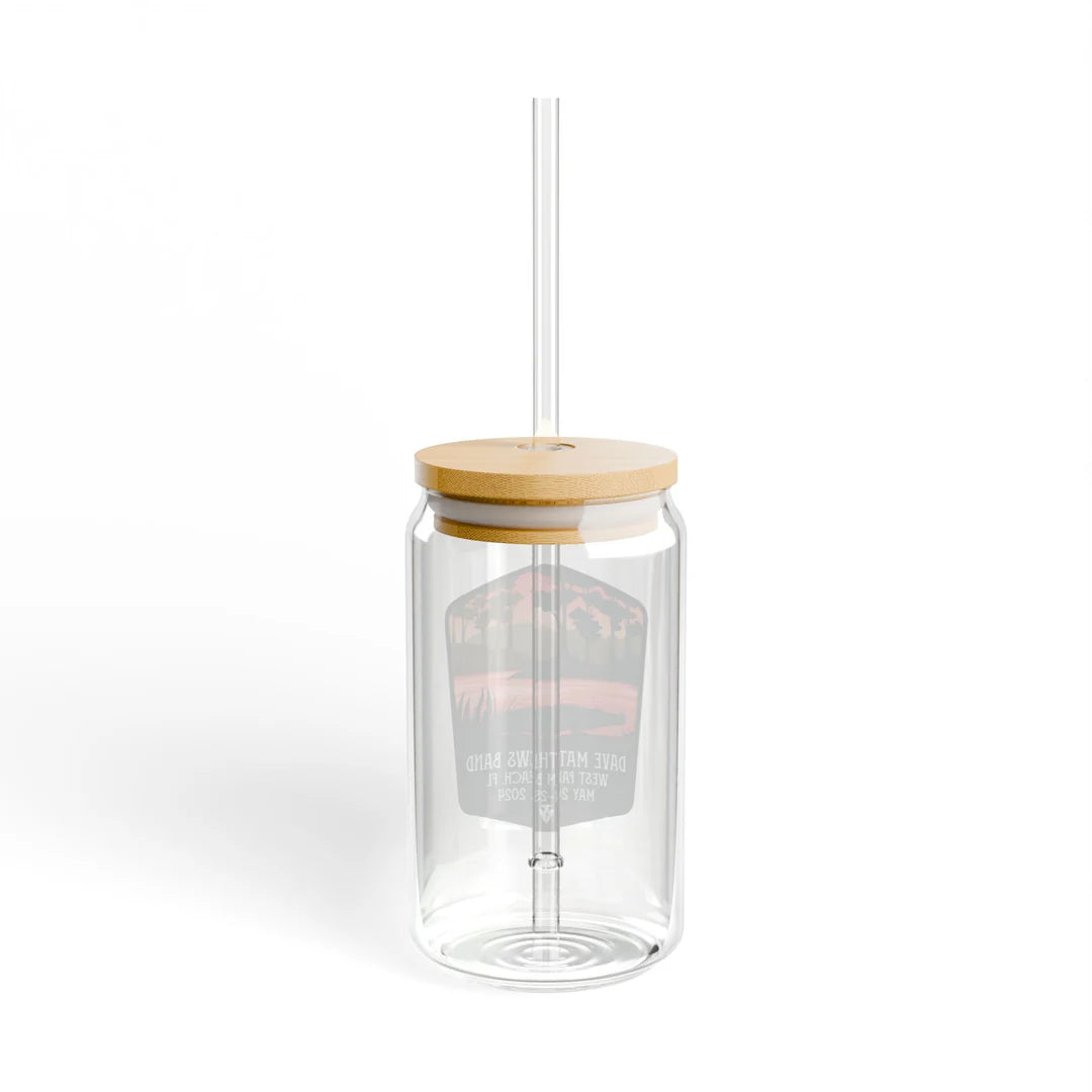 West Palm Beach 2024 Sipper Glass, 16oz with laser engraved bamboo lid