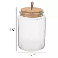 Friendship Bracelet Cork Lid Glass Jar
