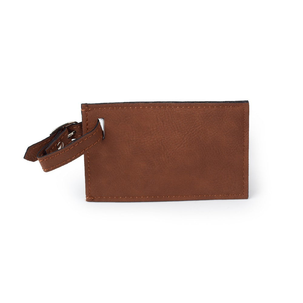 Gorge summer camp Faux Leather Luggage Tag Laser Engraved