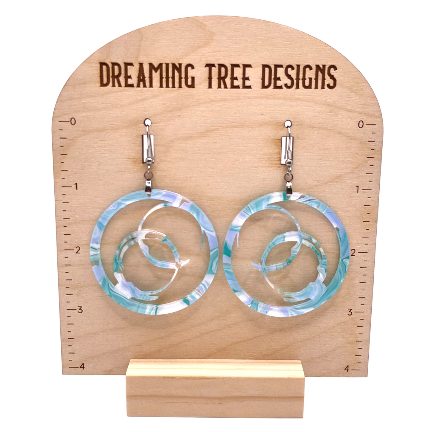 Coffee Rings Acrylic and Stainless Steel Earrings