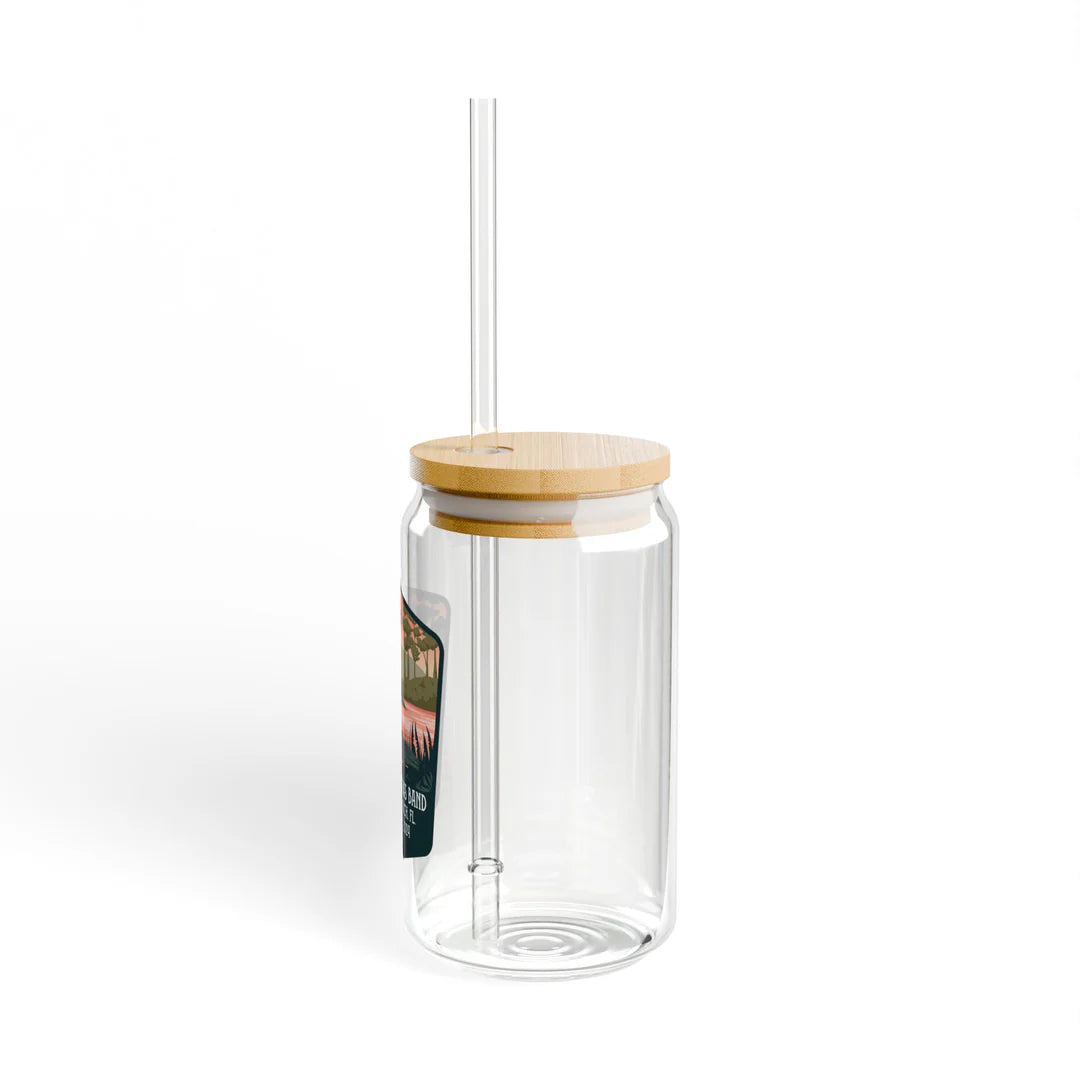 West Palm Beach 2024 Sipper Glass, 16oz with laser engraved bamboo lid