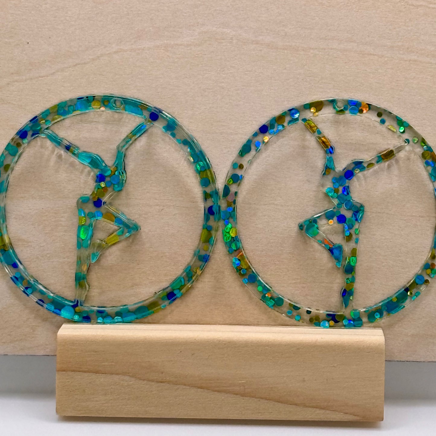 Acrylic Firedancer Circle Earrings Current