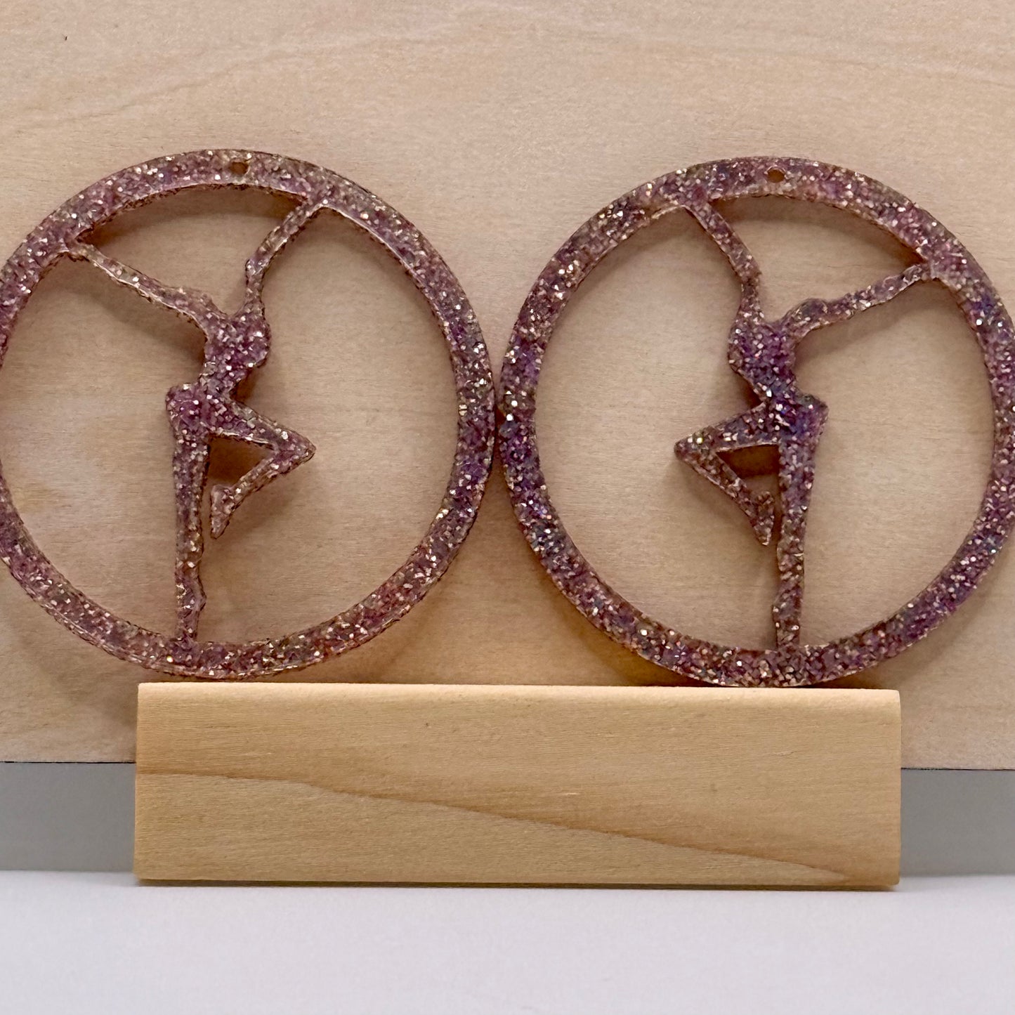 Acrylic Firedancer Circle Earrings Current