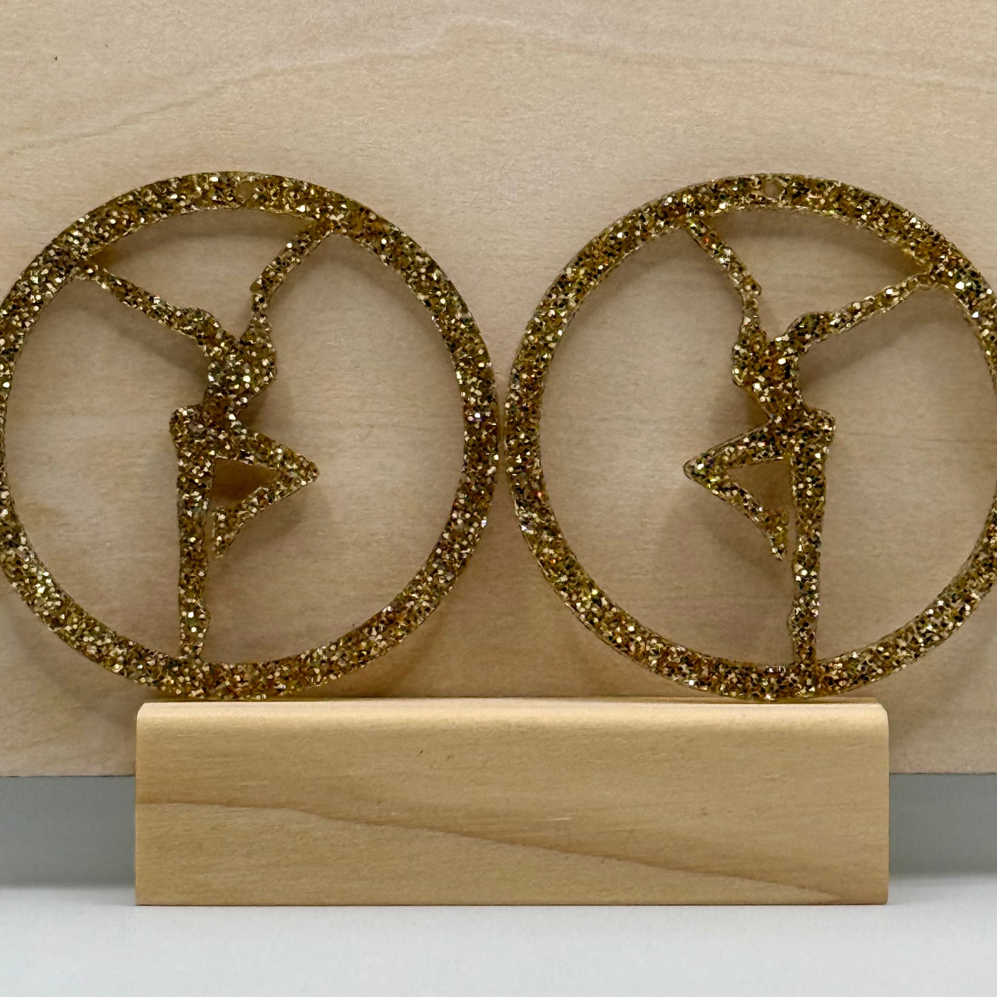 Acrylic Firedancer Circle Earrings Current