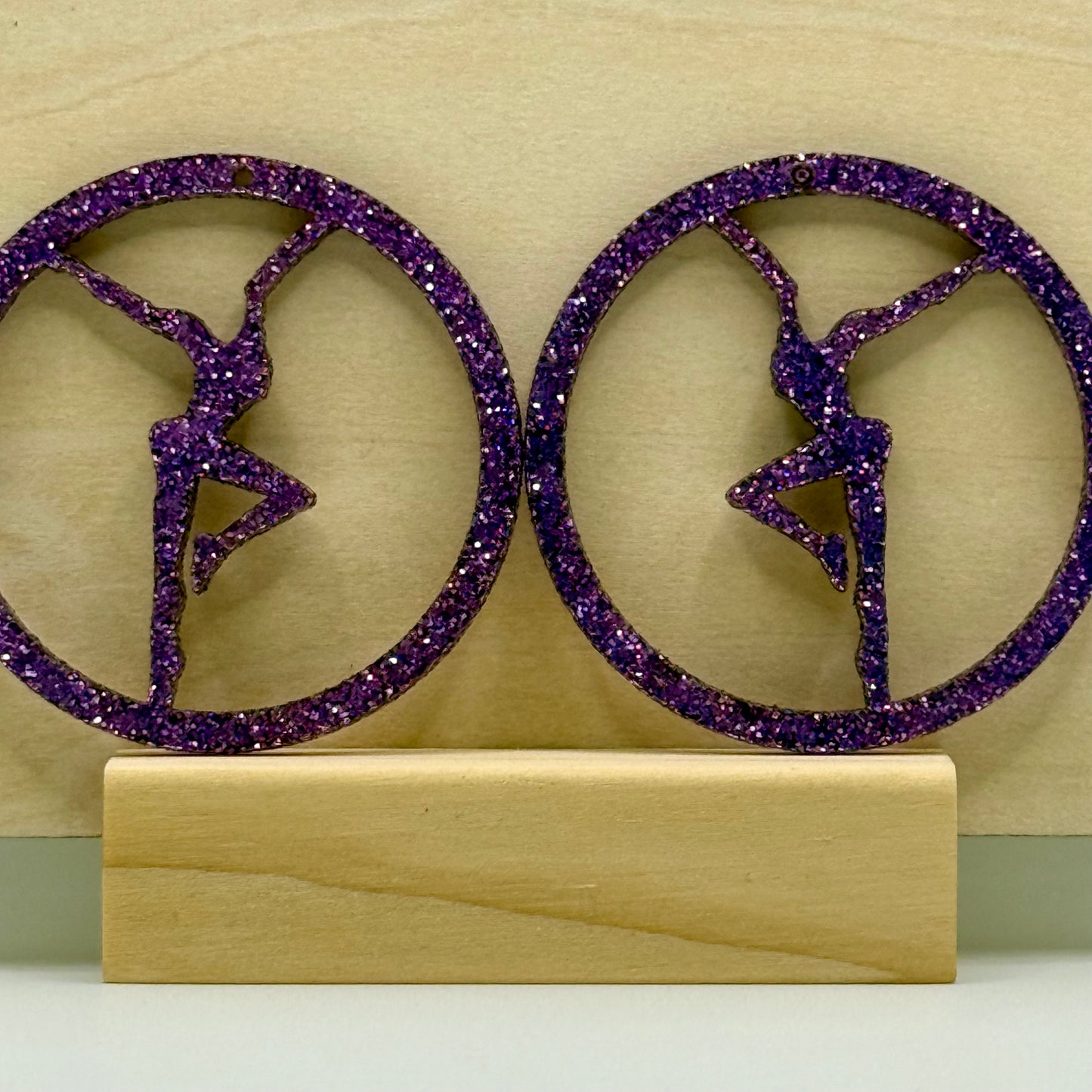 Acrylic Firedancer Circle Earrings Current