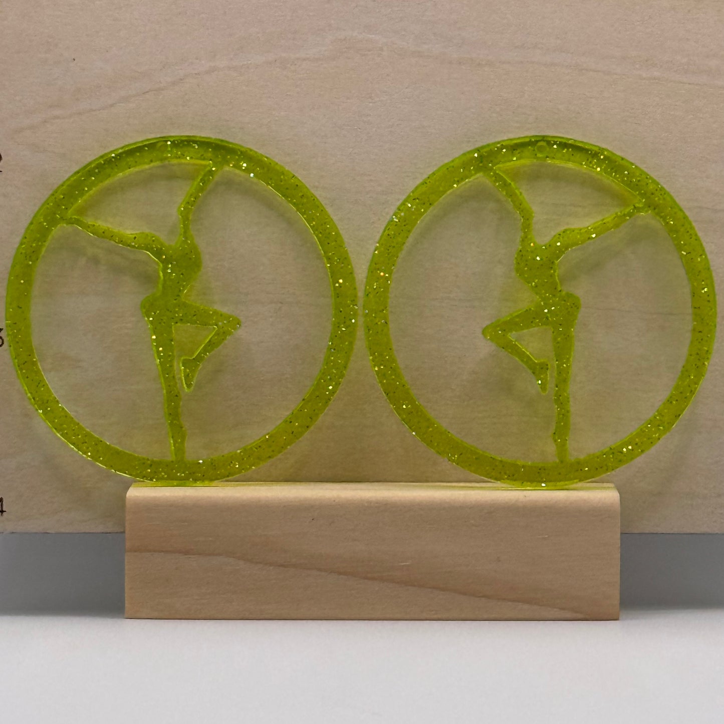 Acrylic Firedancer Circle Earrings Current