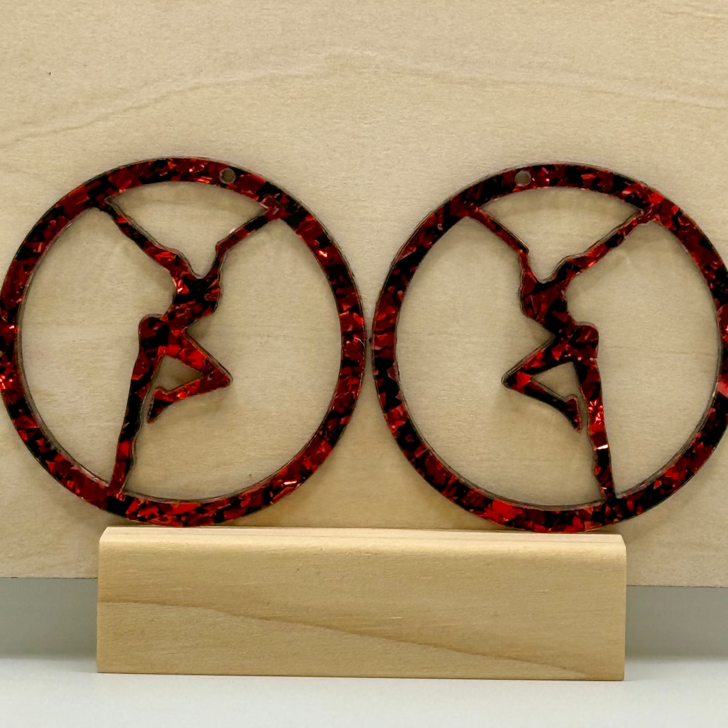 Acrylic Firedancer Circle Earrings Current