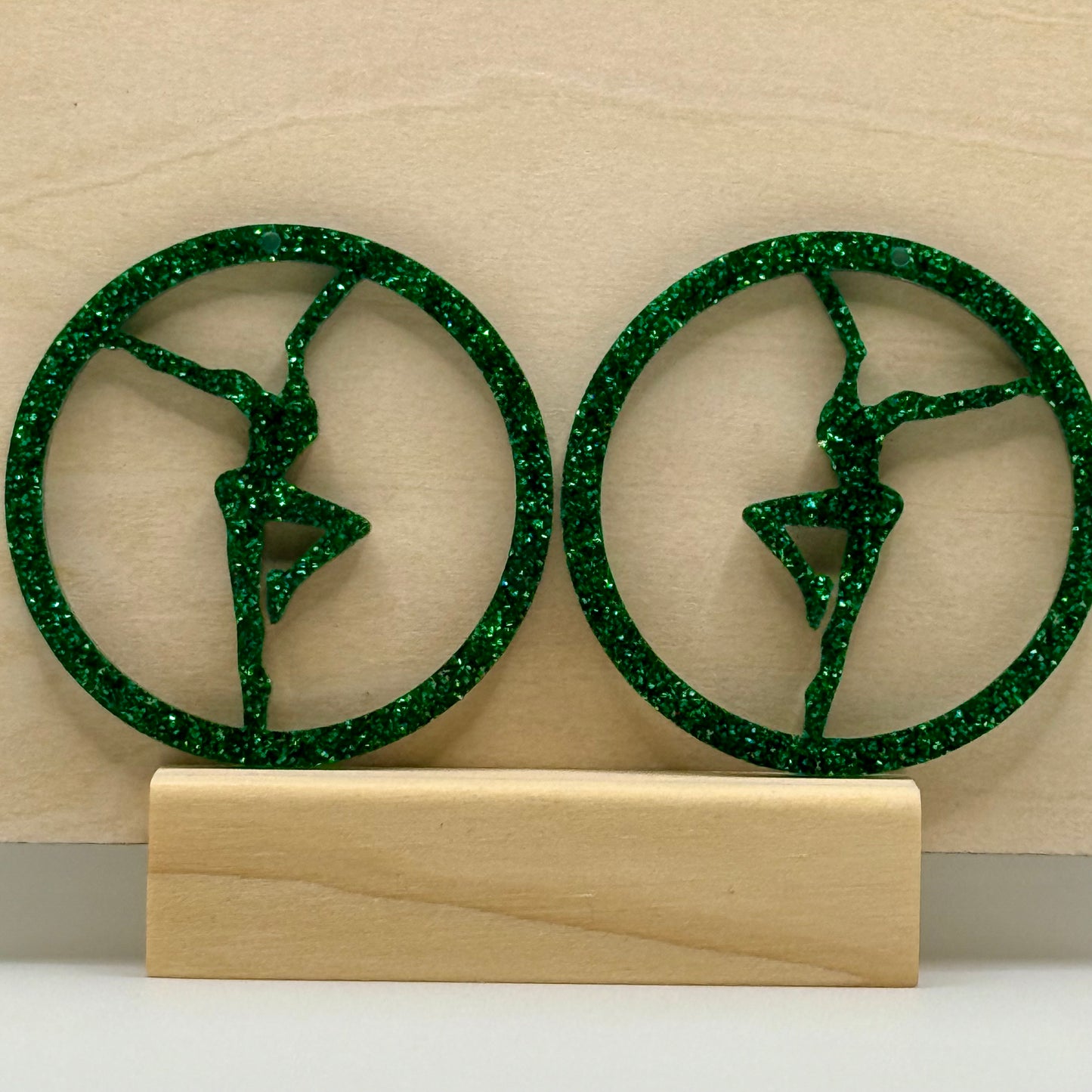 Acrylic Firedancer Circle Earrings Current