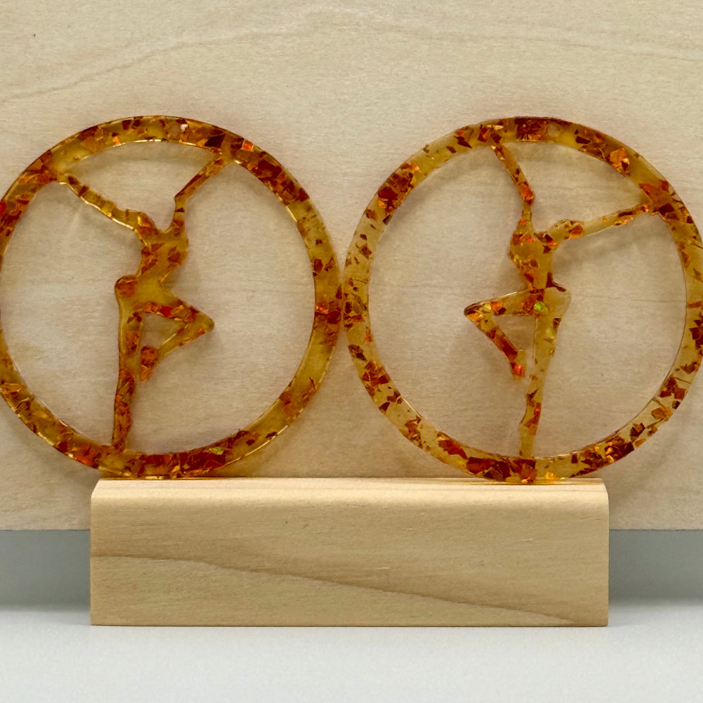 Acrylic Firedancer Circle Earrings Current