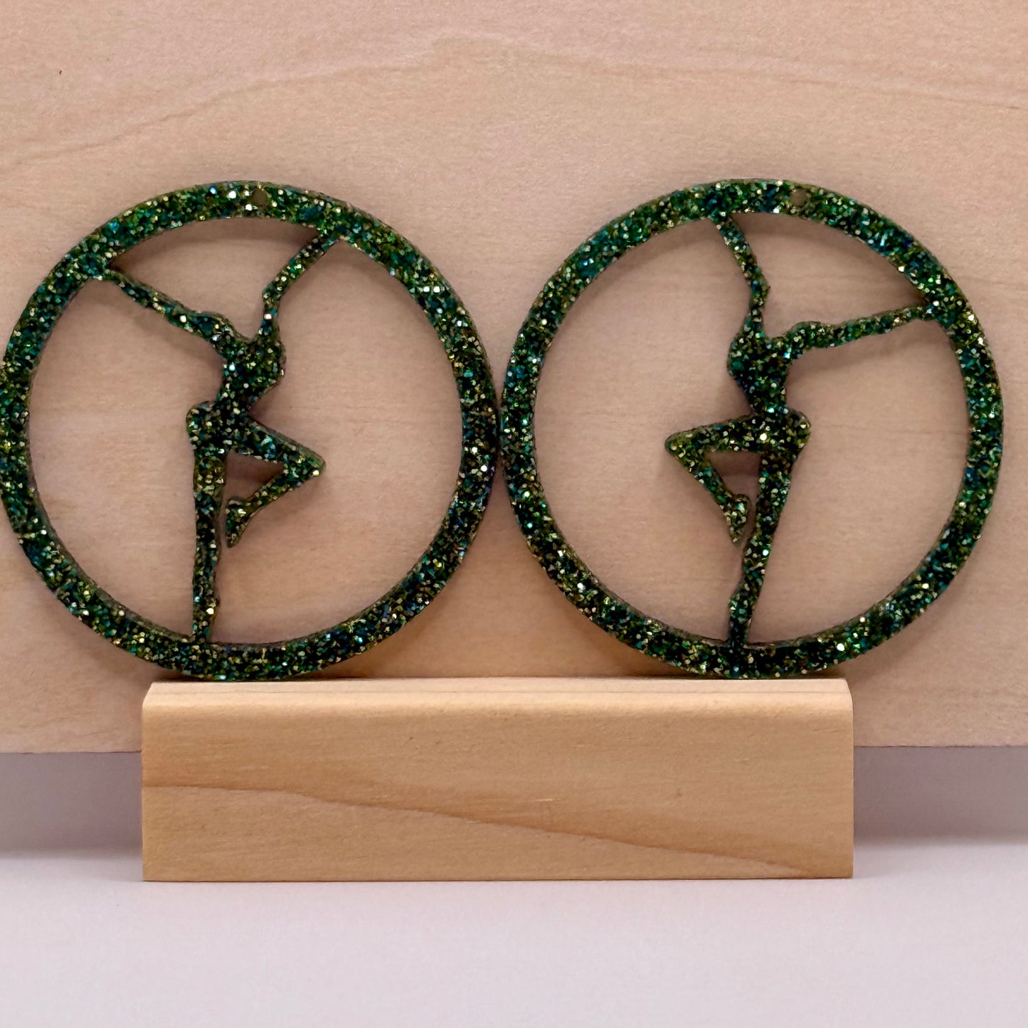Acrylic Firedancer Circle Earrings Current