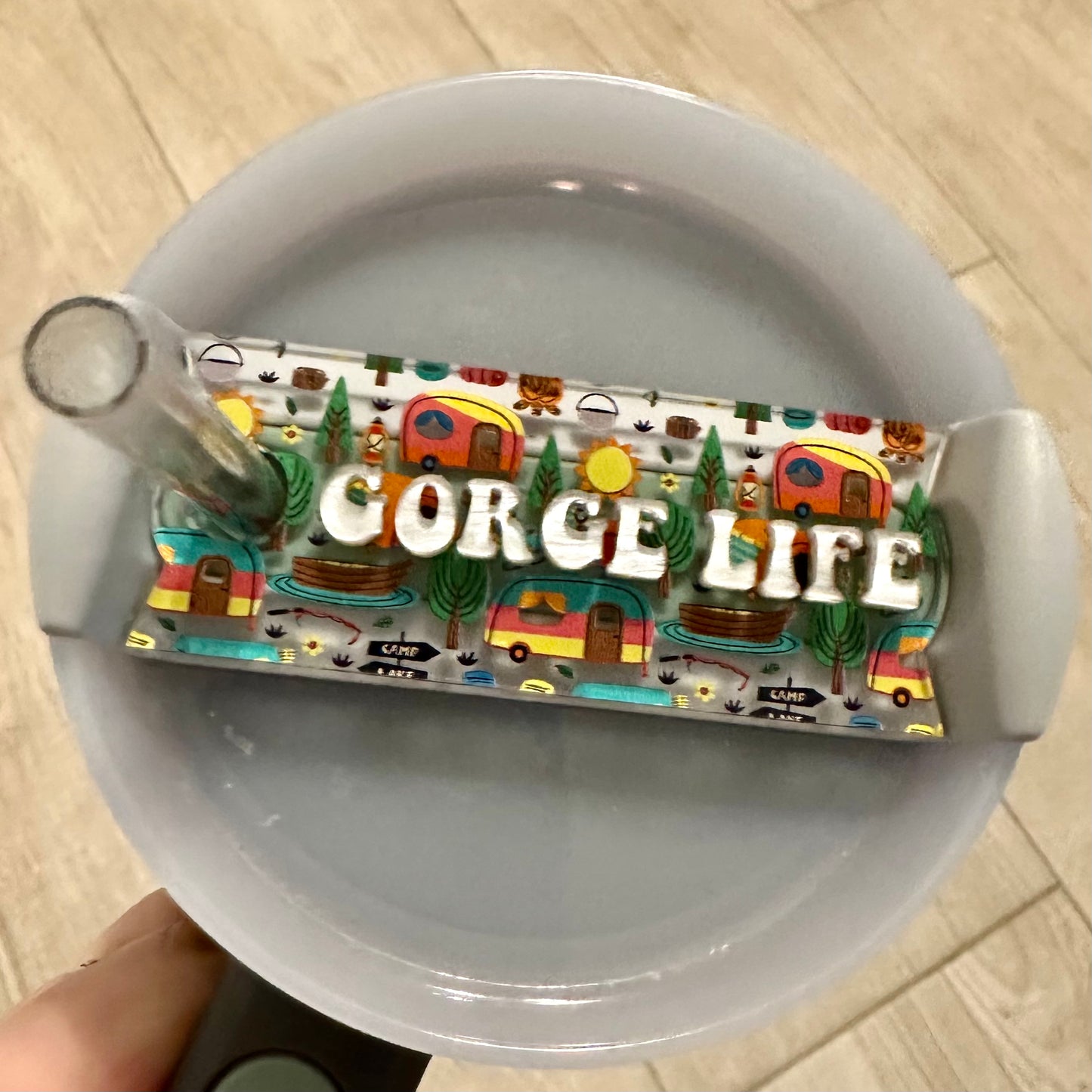 Gorge Life Acrylic Layered Stanley Tumbler Toppers