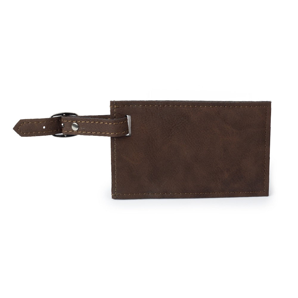 Gorge summer camp Faux Leather Luggage Tag Laser Engraved