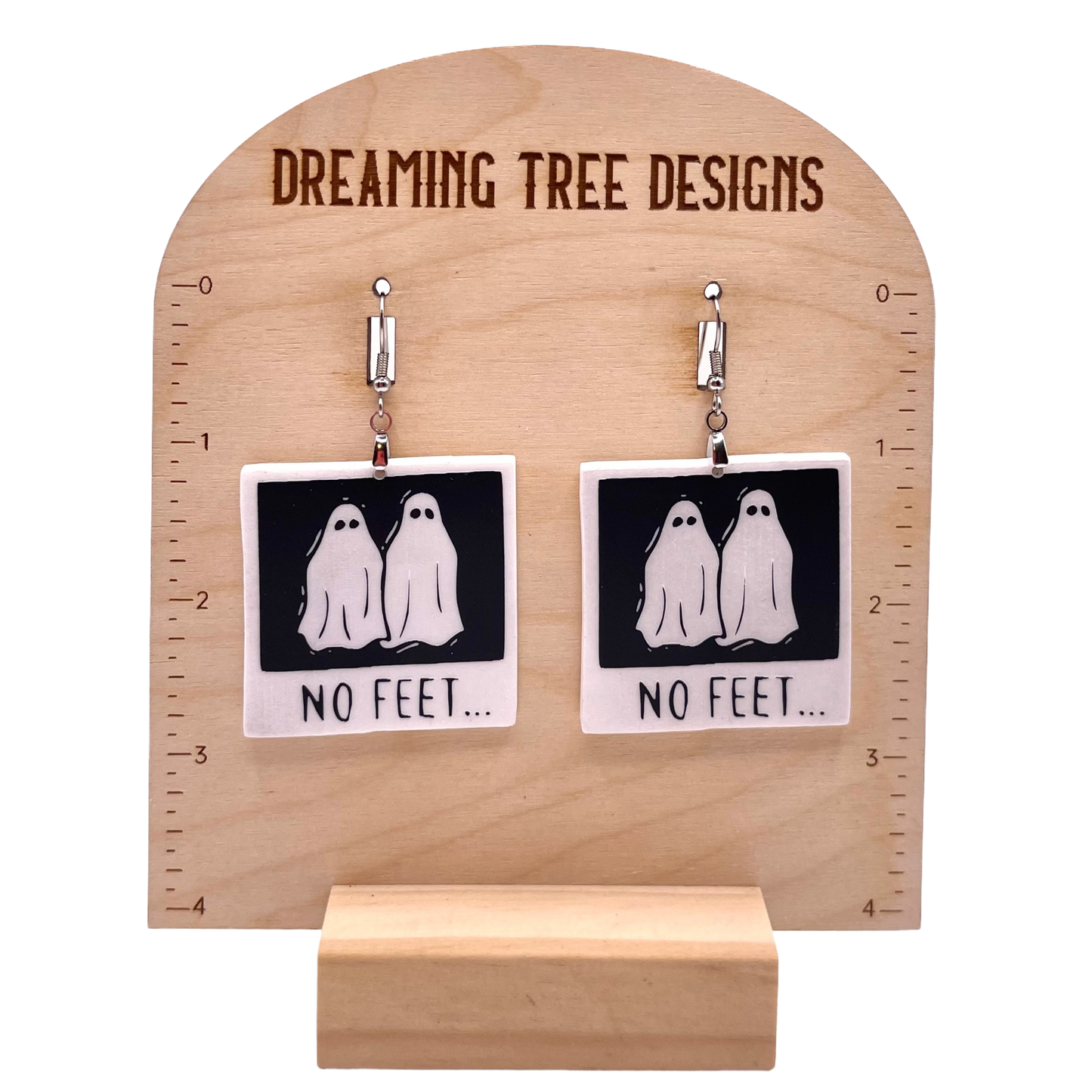 Beetlejuice Inspired No Feet Halloween Acrylic Earrings Laser Cut