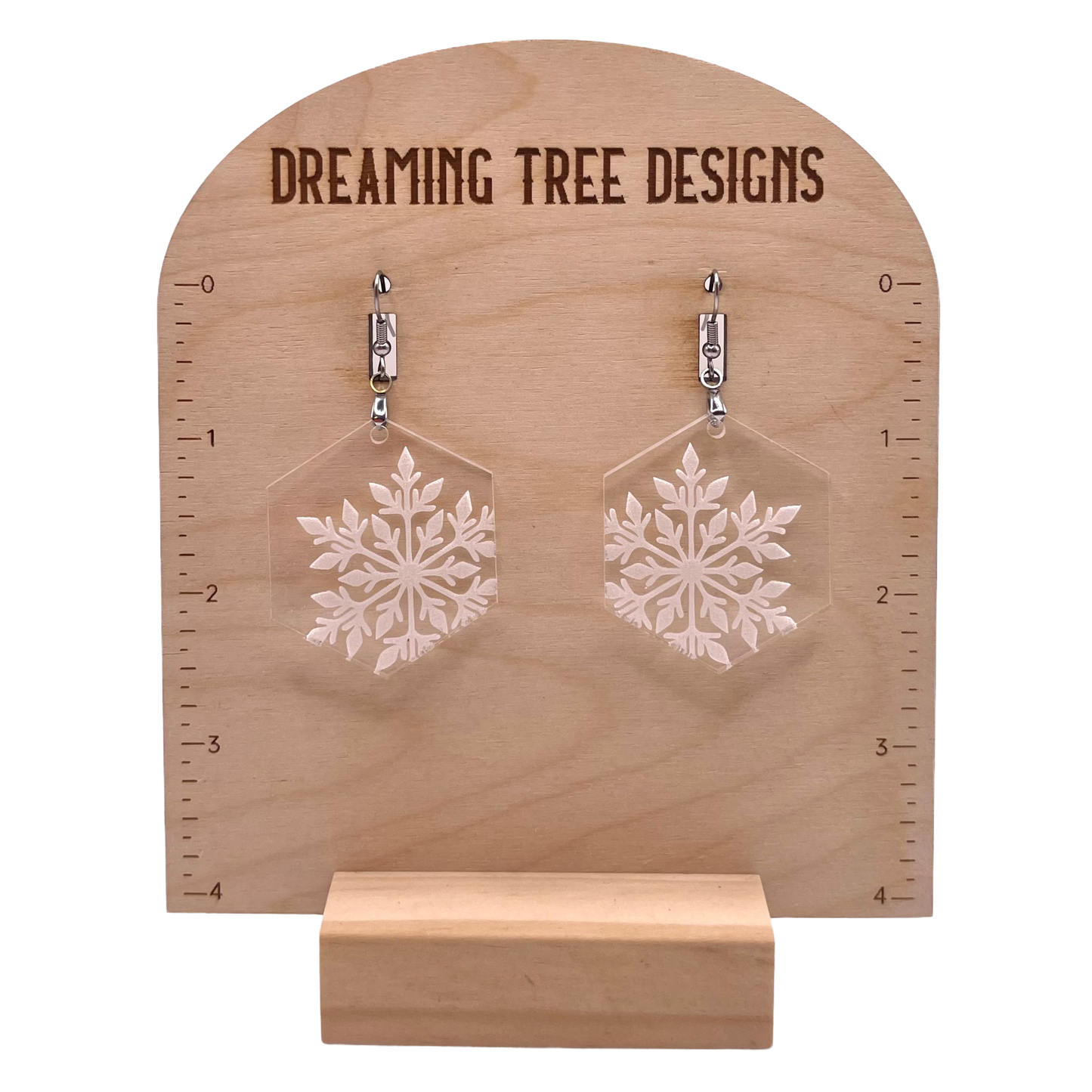 Snowflake Acrylic Earrings Laser Cut