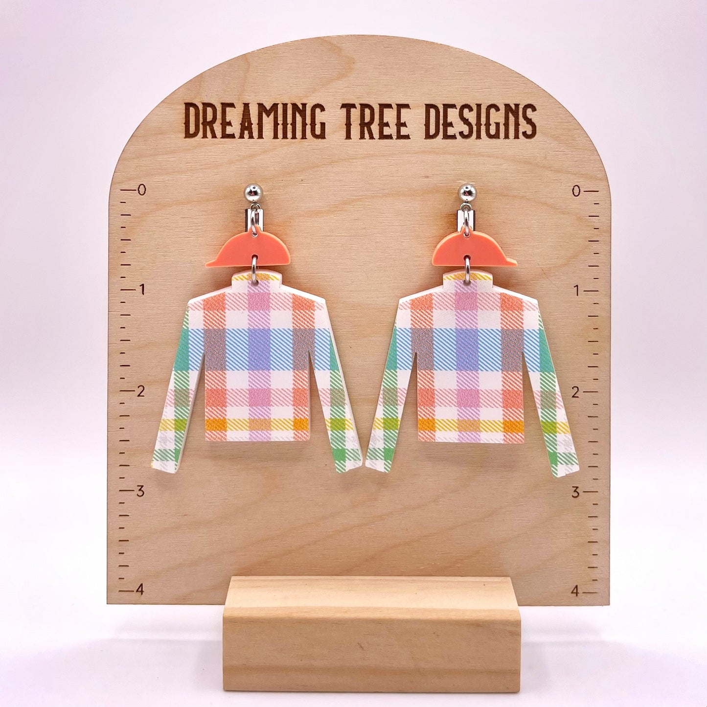 Derby Day Dangle Acrylic Earrings
