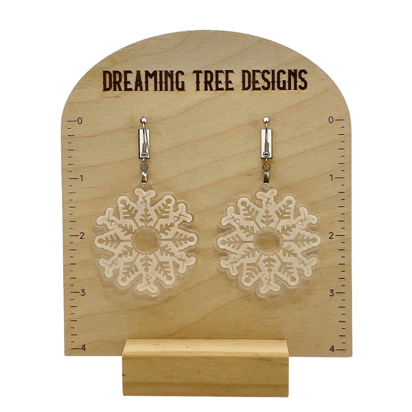 Firedancer Snowflake Acrylic Earrings Laser Cut