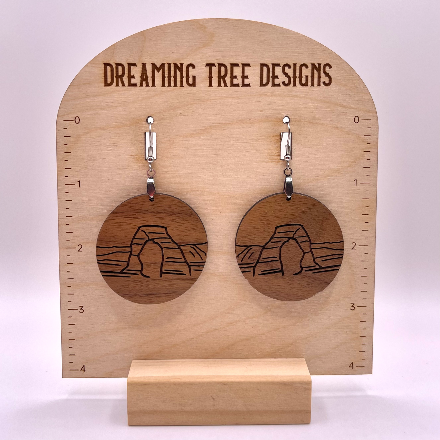 National Park Wood Laser Engraved Earrings