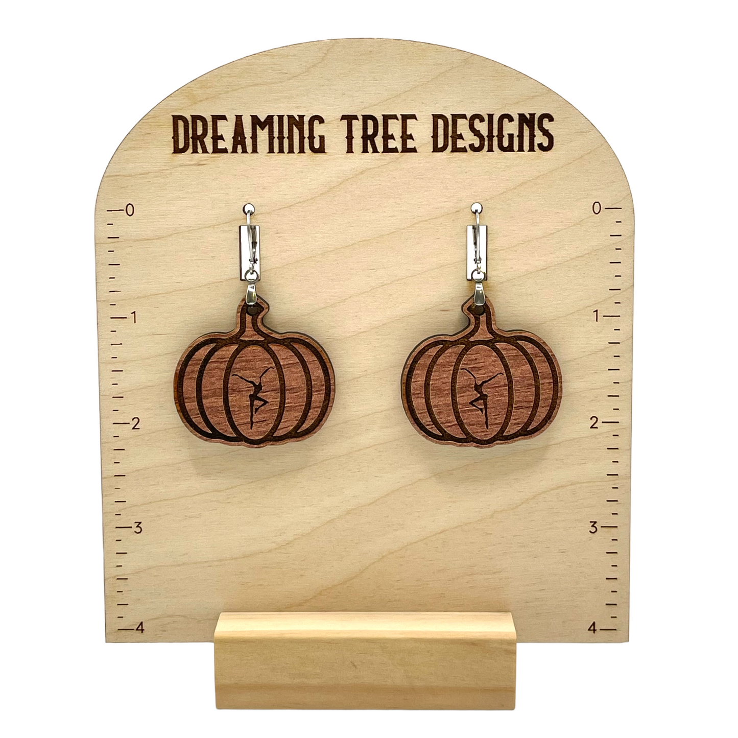 Jack O'Lantern Firedancer Halloween Acrylic Earrings Laser Cut