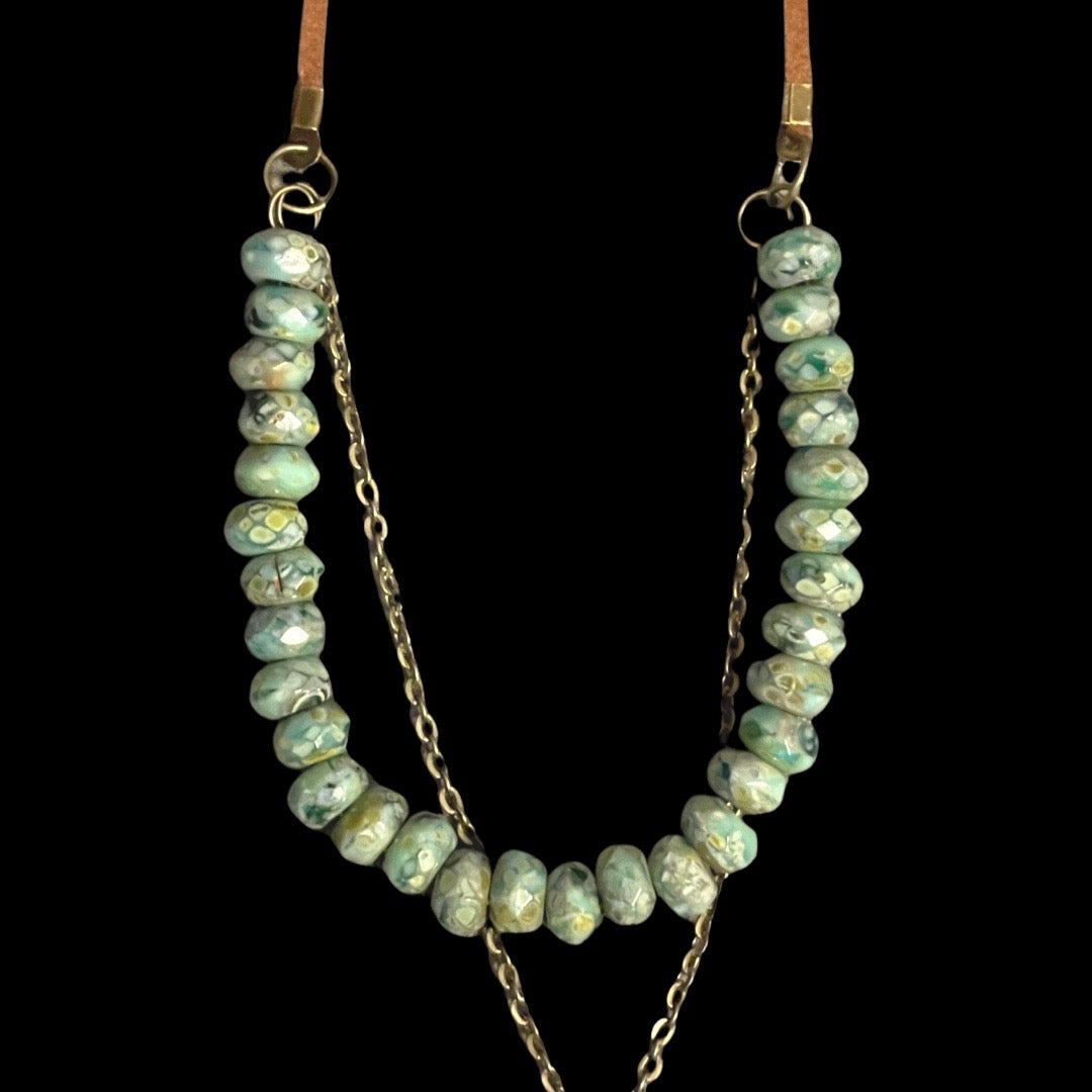 Firedancer Turquoise Beaded Necklace