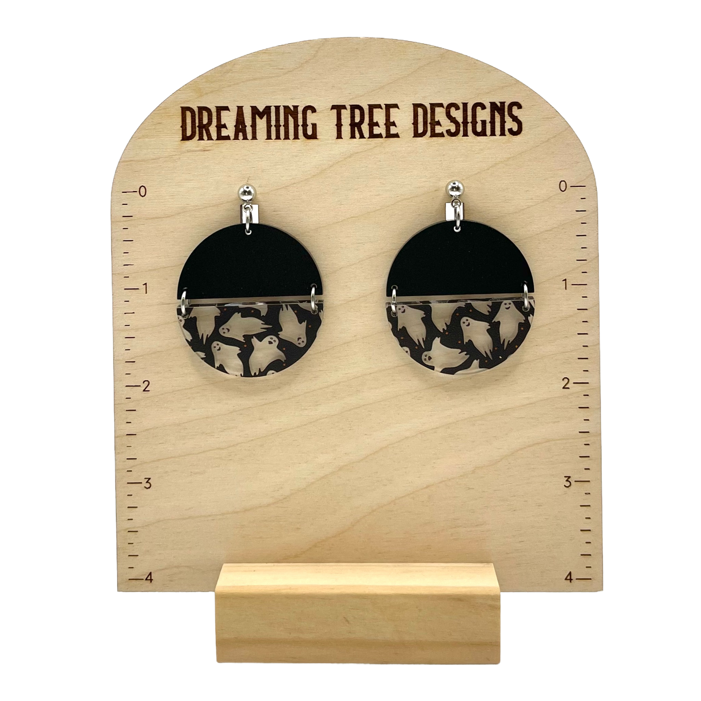 Ghost Halloween Acrylic Earrings Laser Cut