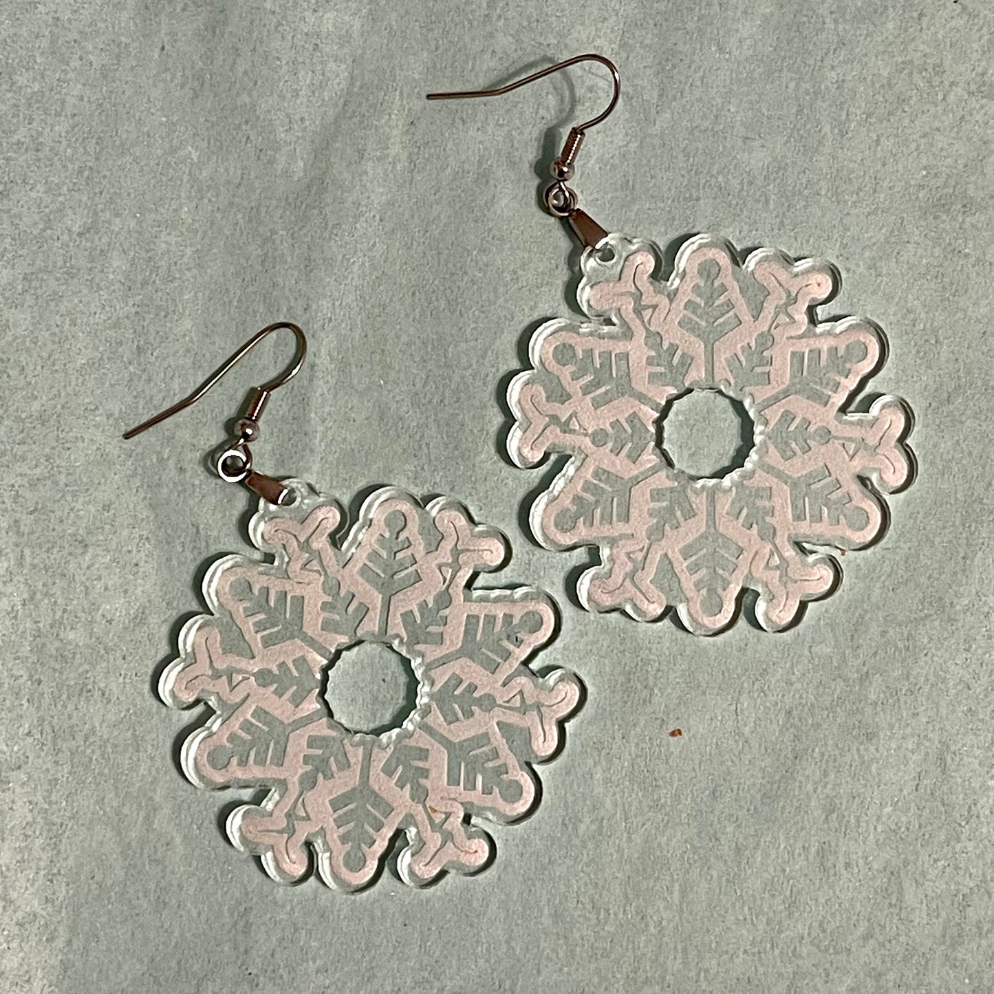 Firedancer Snowflake Acrylic Earrings Laser Cut