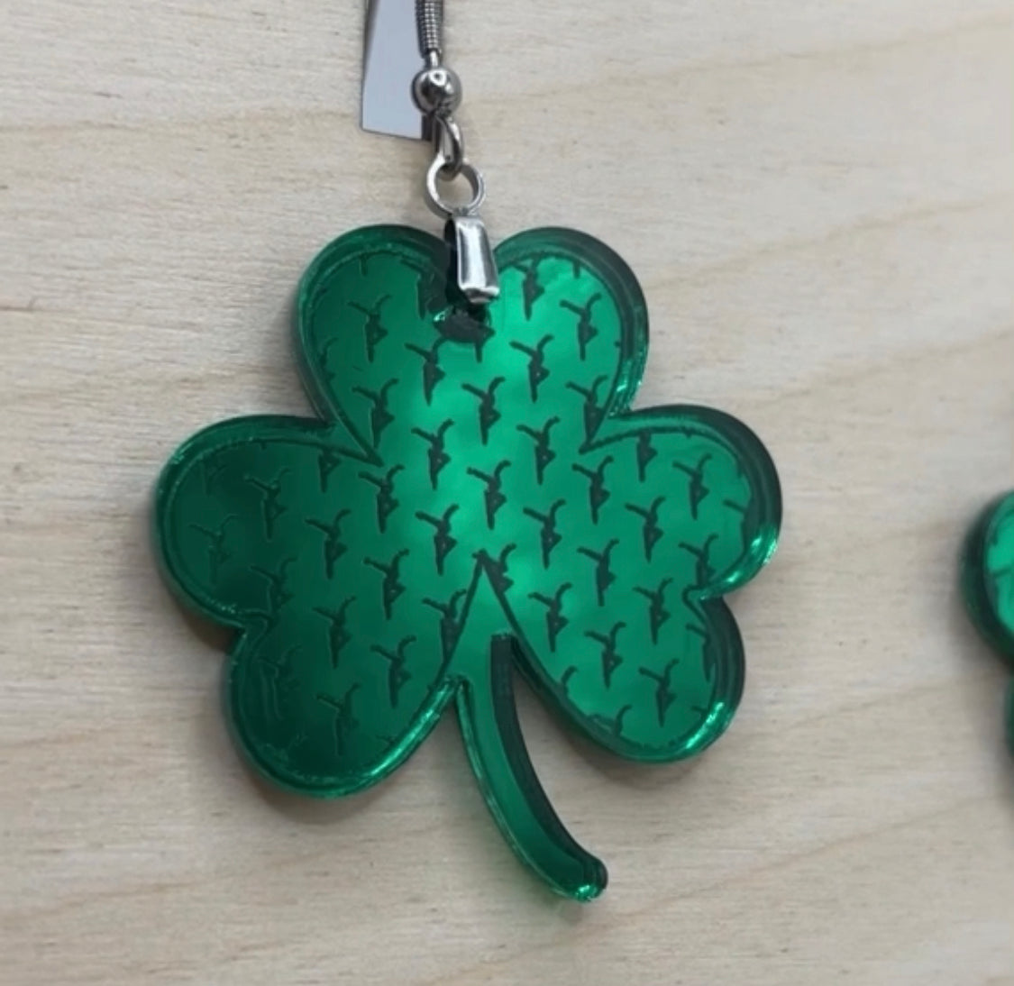 Firedancer shamrock Acrylic Earrings