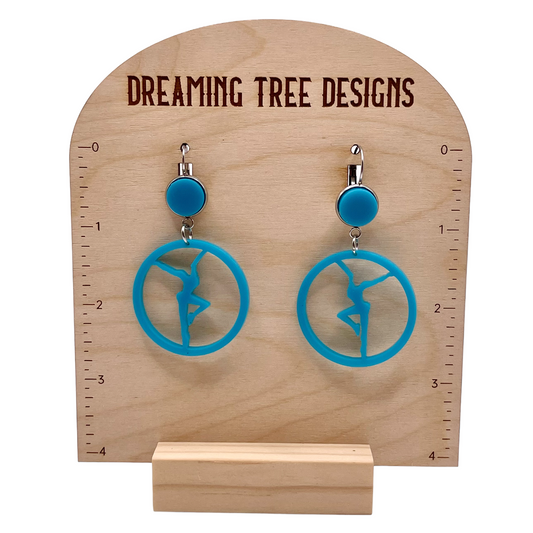 Firedancer Leverback Circle Acrylic Earrings