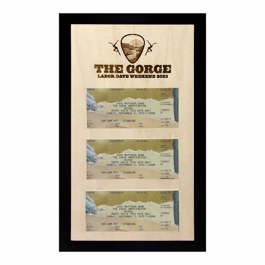 Gorge 2023 3 Night Ticket Stub Framed Wood Sign