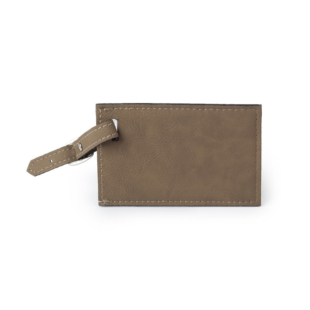 Gorge summer camp Faux Leather Luggage Tag Laser Engraved