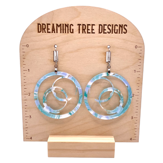 Coffee Rings Acrylic and Stainless Steel Earrings