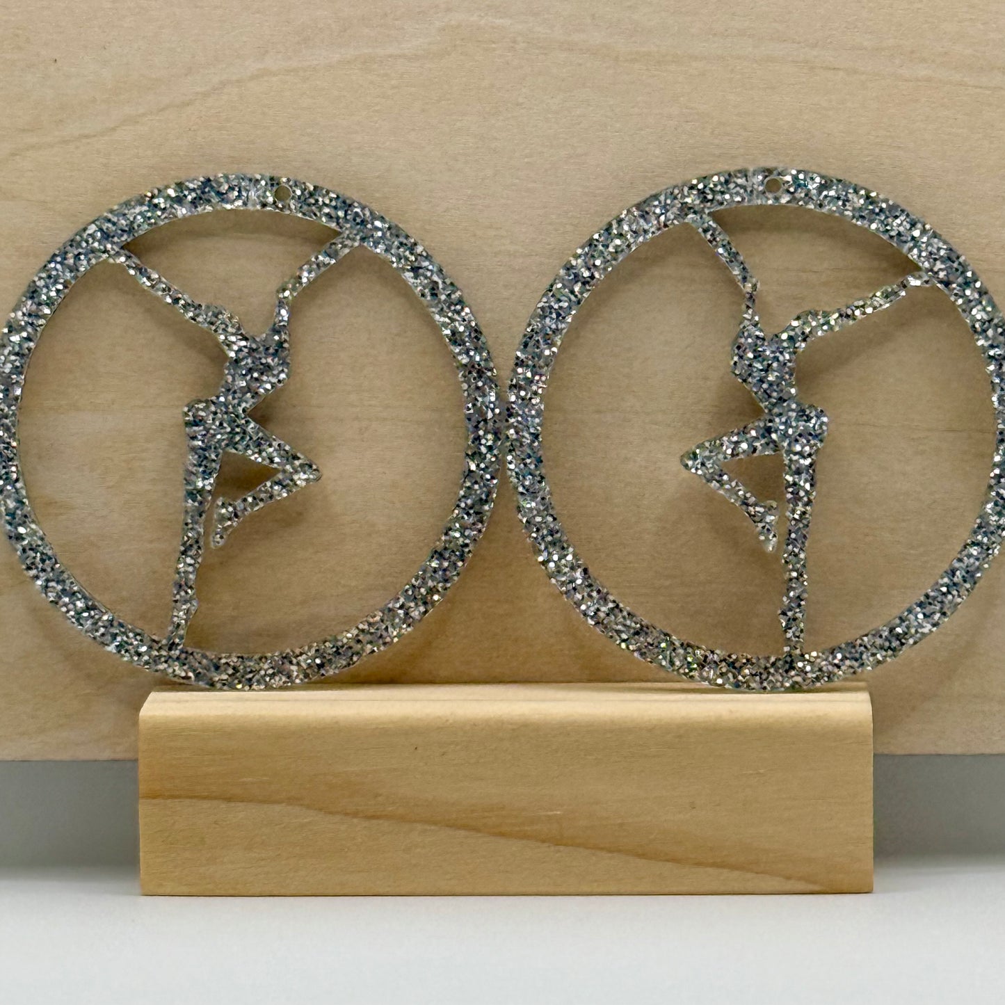 Acrylic Firedancer Circle Earrings Current