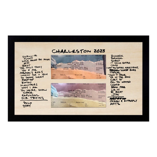 Charleston 2023 Two Night Run Concert Setlist With Ticket Stub Framed Wood Sign