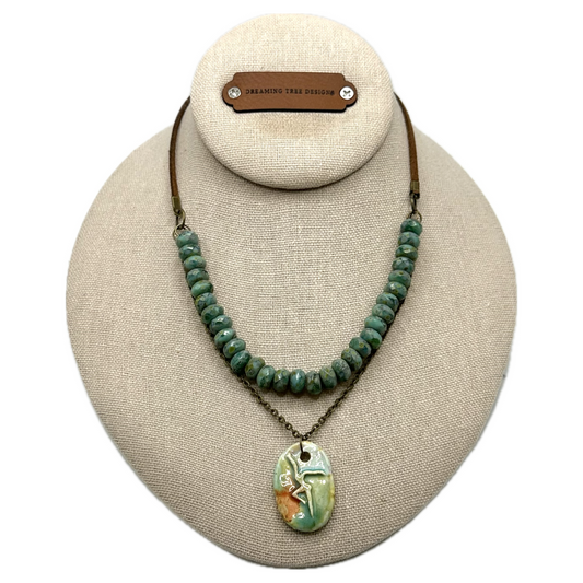 Firedancer Turquoise Beaded Necklace