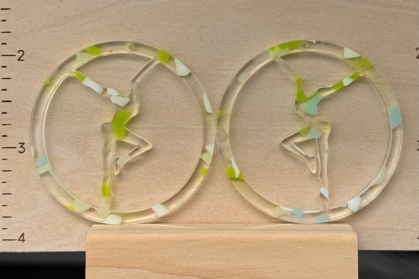 Acrylic Firedancer Circle Earrings BULK