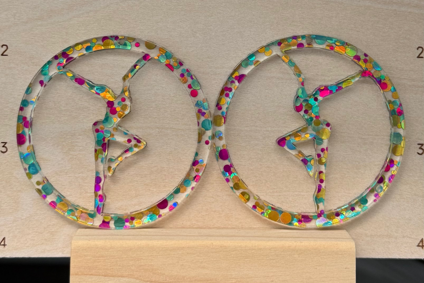 Acrylic Firedancer Circle Earrings BULK