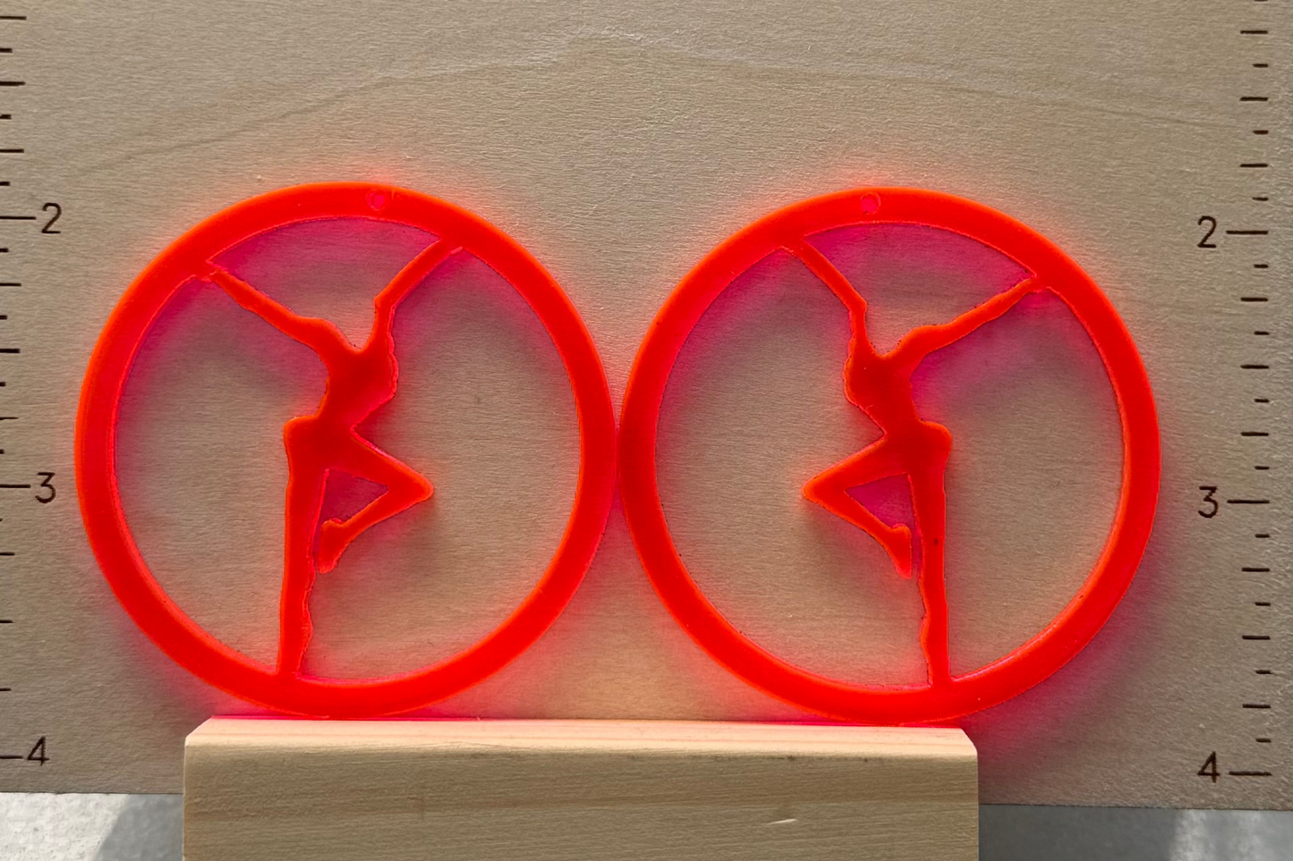 Acrylic Firedancer Circle Earrings BULK