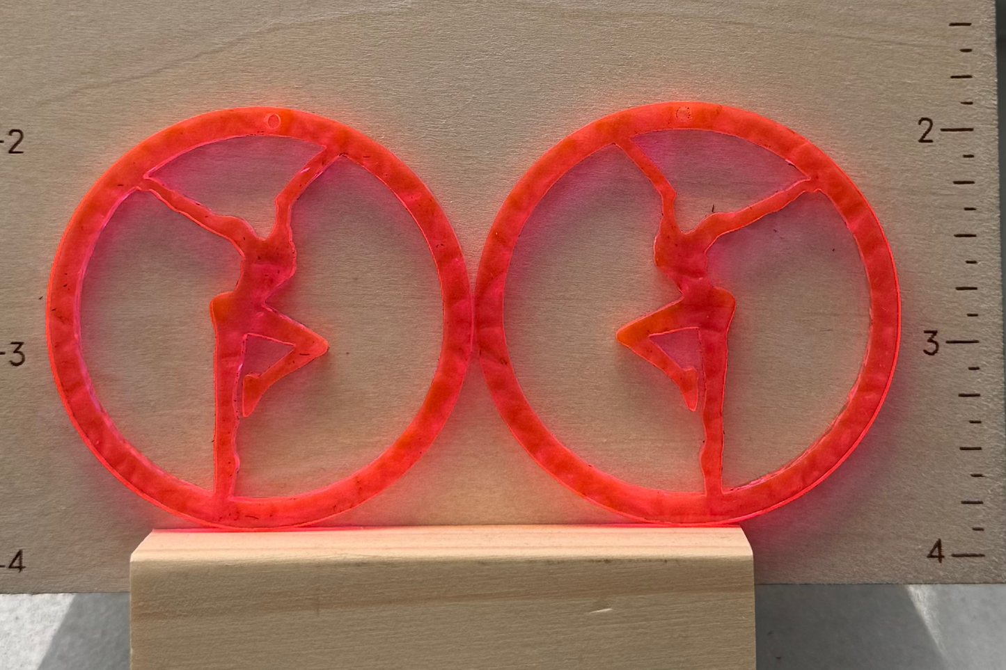 Acrylic Firedancer Circle Earrings BULK