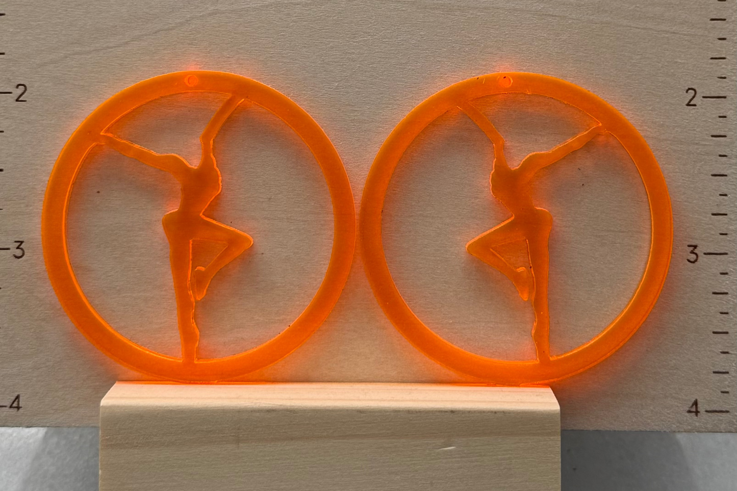 Acrylic Firedancer Circle Earrings BULK