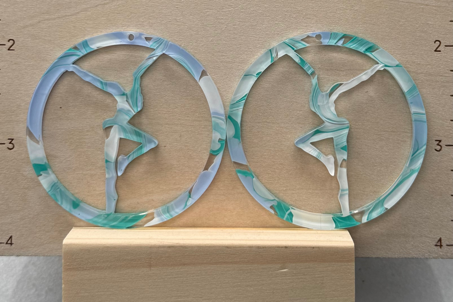 Acrylic Firedancer Circle Earrings BULK