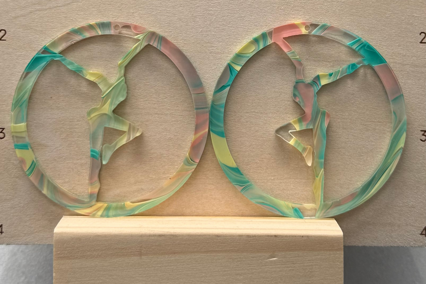 Acrylic Firedancer Circle Earrings BULK