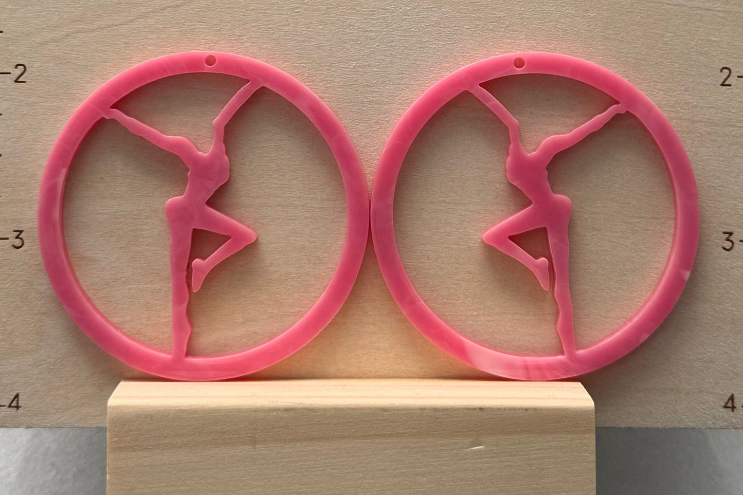 Acrylic Firedancer Circle Earrings BULK