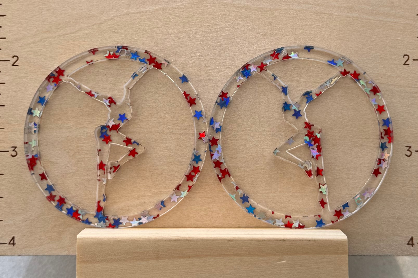 Acrylic Firedancer Circle Earrings BULK