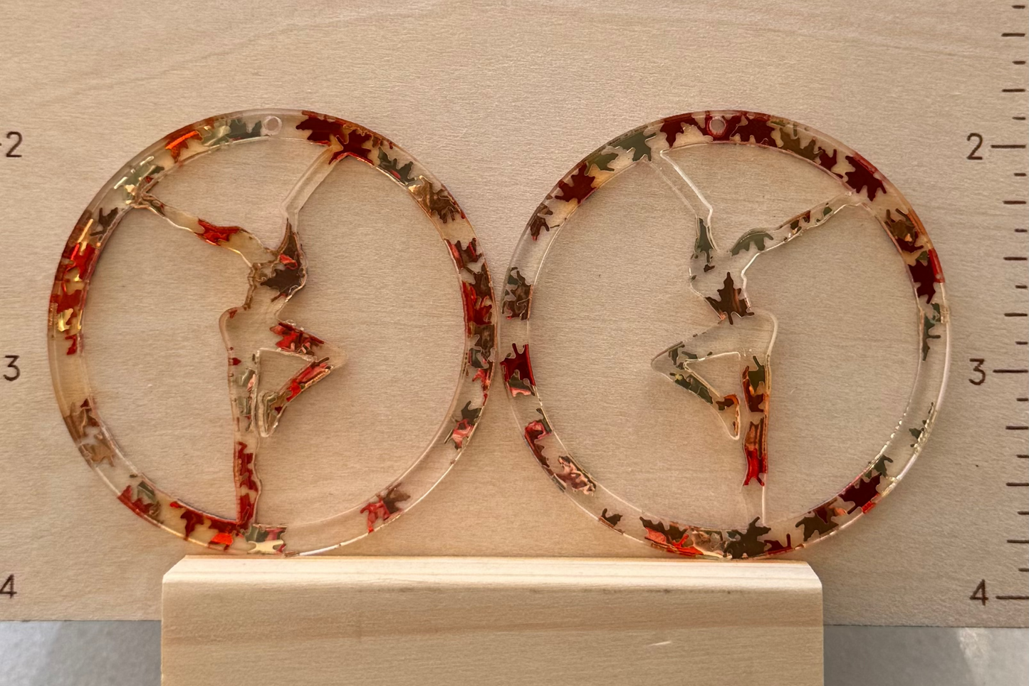 Acrylic Firedancer Circle Earrings BULK