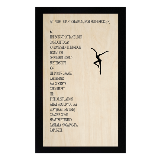 Concert Setlist Framed Wood Sign