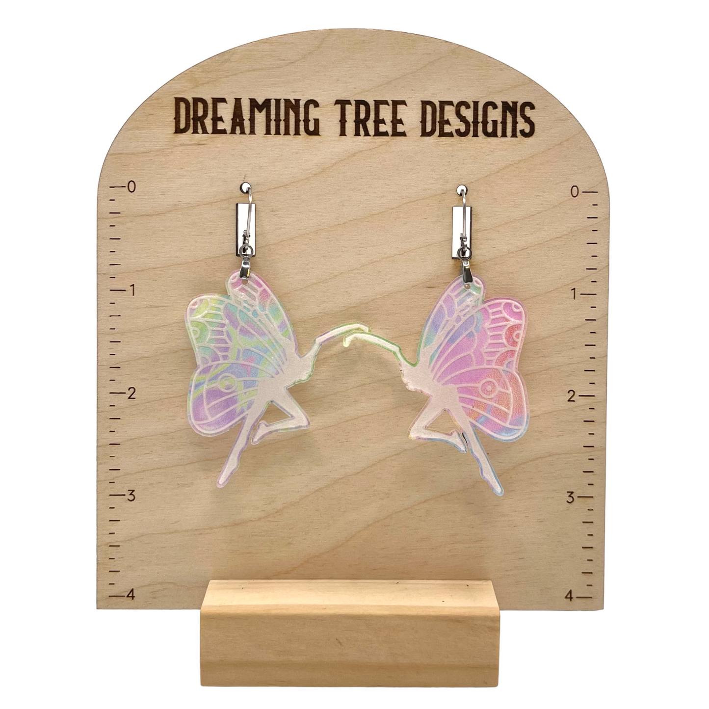 Acrylic Firedancer Butterfly earrings