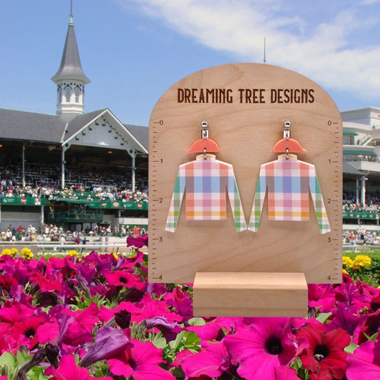 Derby Day Dangle Acrylic Earrings