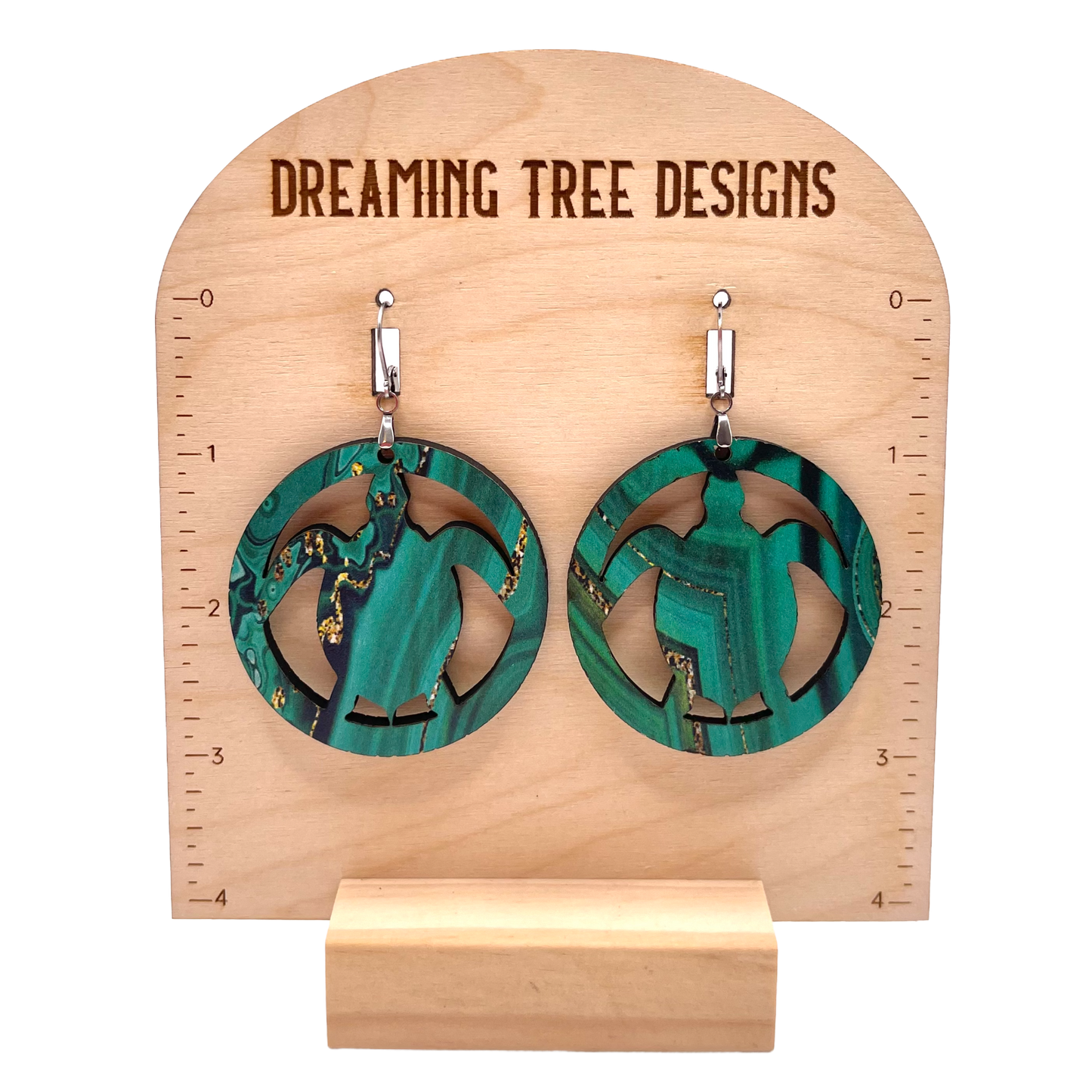 Turtle Wood Earrings
